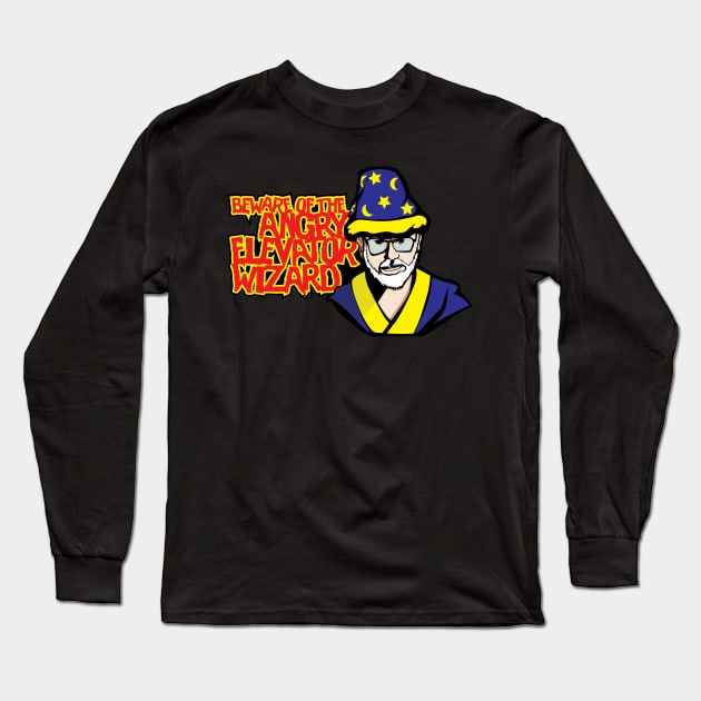 Angry Elevator Wizard Long Sleeve T-Shirt by BMiller